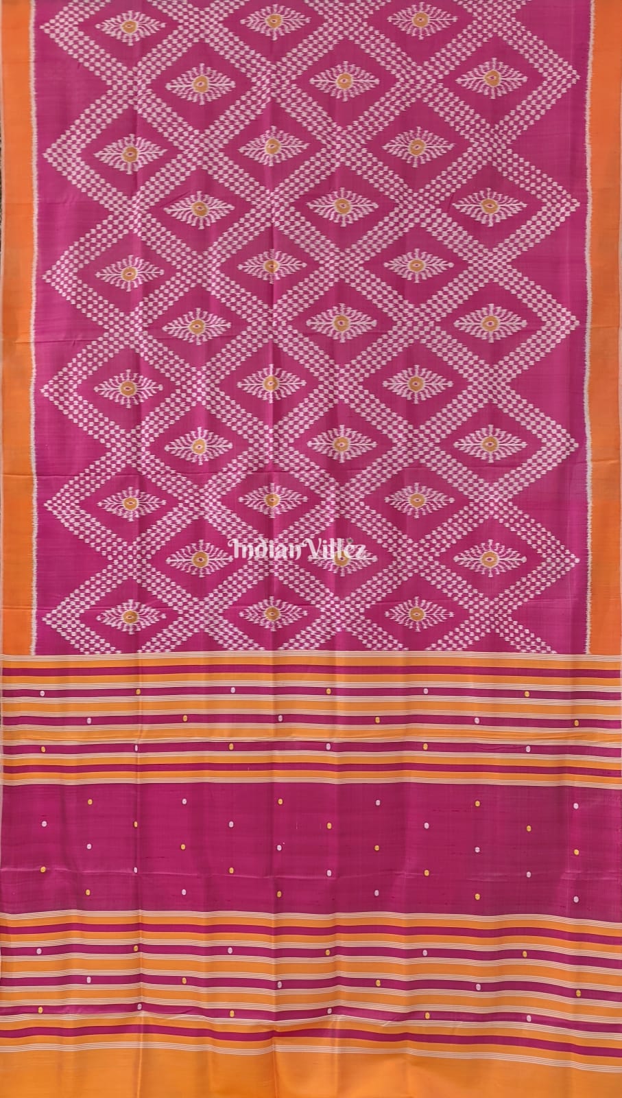 Light Pink Odisha Ikat Contemporary Tarabali Silk Saree