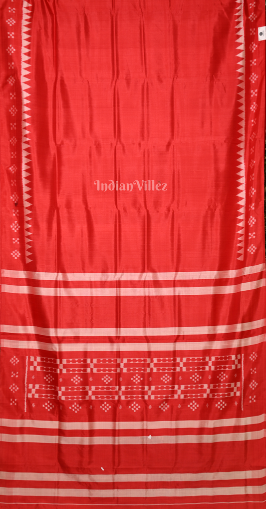 Red Pasapali Border Contemporary Designer Silk Saree with Pasapali Anchal