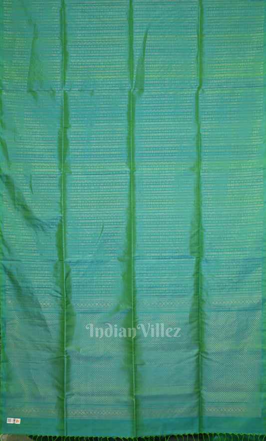 Sea Green Pure Kanjivaram Soft Silk Saree