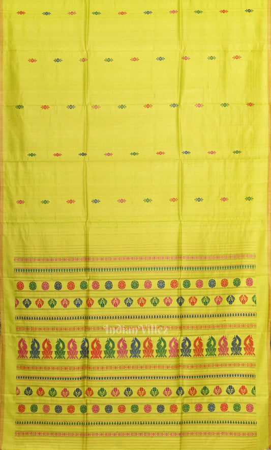 Mehendi Green Gopalpur Tussar Silk Saree
