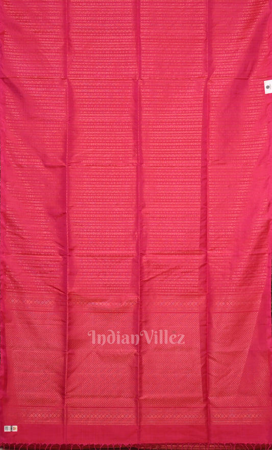 Rani Pink Pure Kanjivaram Soft Silk Saree