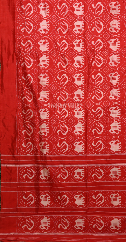 Exclusive Red Pochampally Ikat Silk Saree