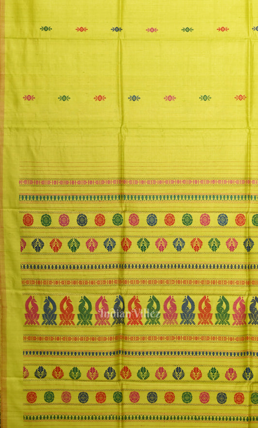 Mehendi Green Gopalpur Tussar Silk Saree