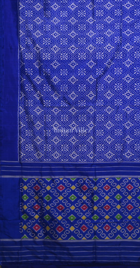 Royal Blue Pochampally Ikat Silk Saree