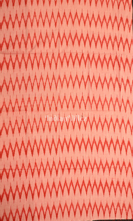 Light Pink Pochampally Ikat Cotton Unstitched Suit Sets