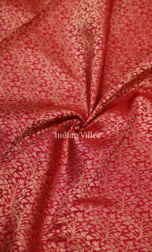 Exclusive Rani Pink Paisley Brocade Pure Kanjivaram Silk Saree