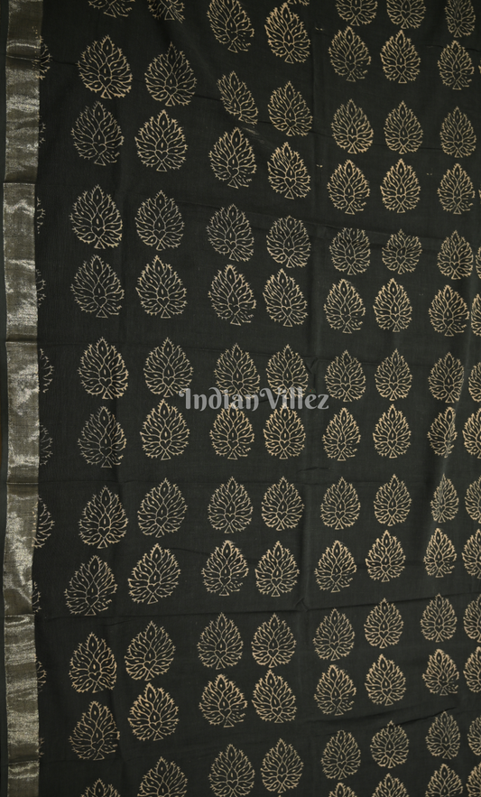 Black Dabu Block Printed Cotton Suit Sets