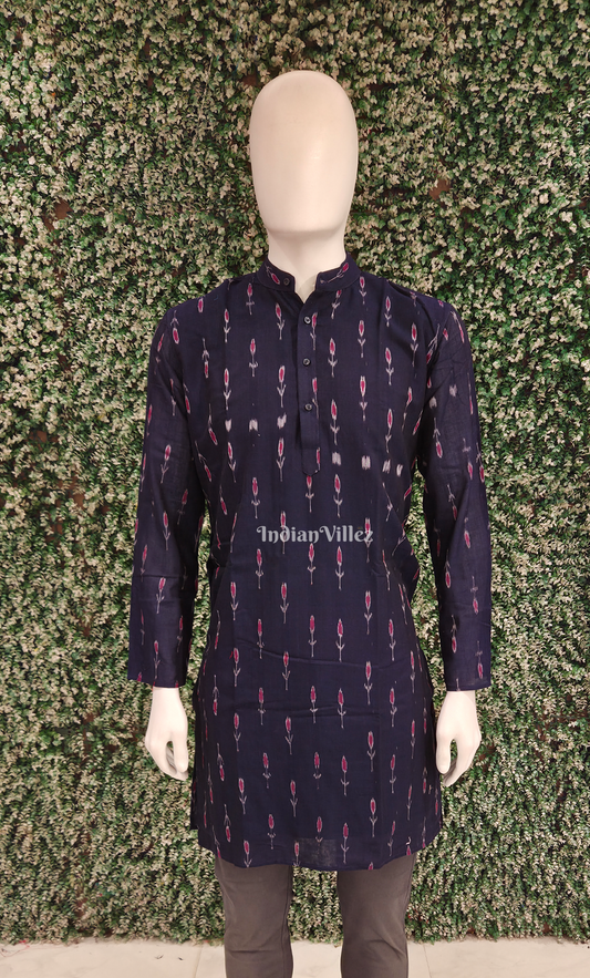 Blue Mayur Chandrika Odisha Ikat Cotton Kurta for Men