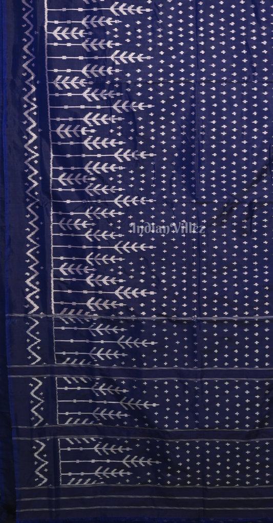 Blue Pochampally Ikat Silk Saree