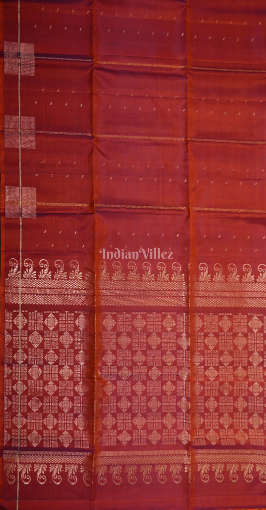 Maroon Zari Pure Kanjivaram Soft Silk Saree