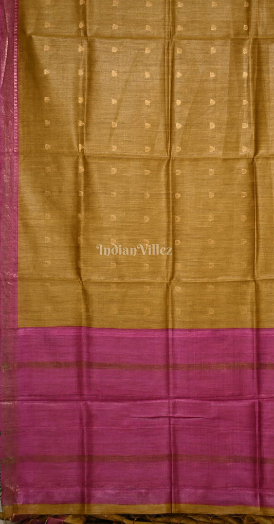 Mehendi Green Magenta Pink Pure Kanjivaram Soft Silk Saree