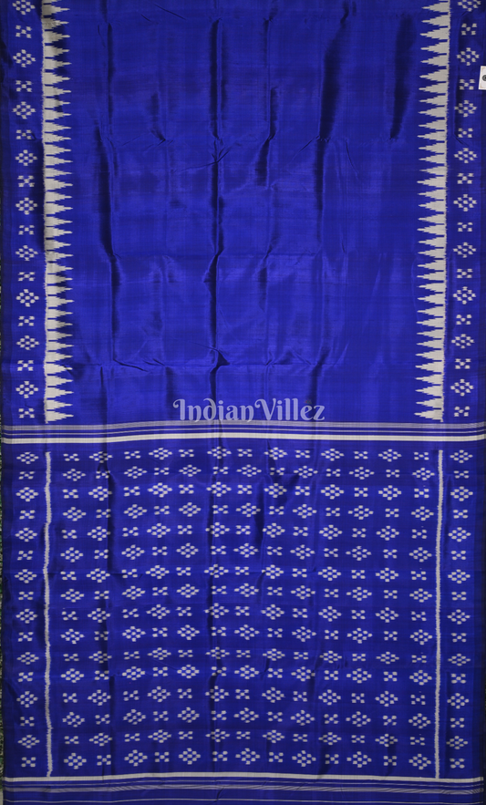 Royal Blue Contemporary Designer Silk Saree with Pasapali Anchal