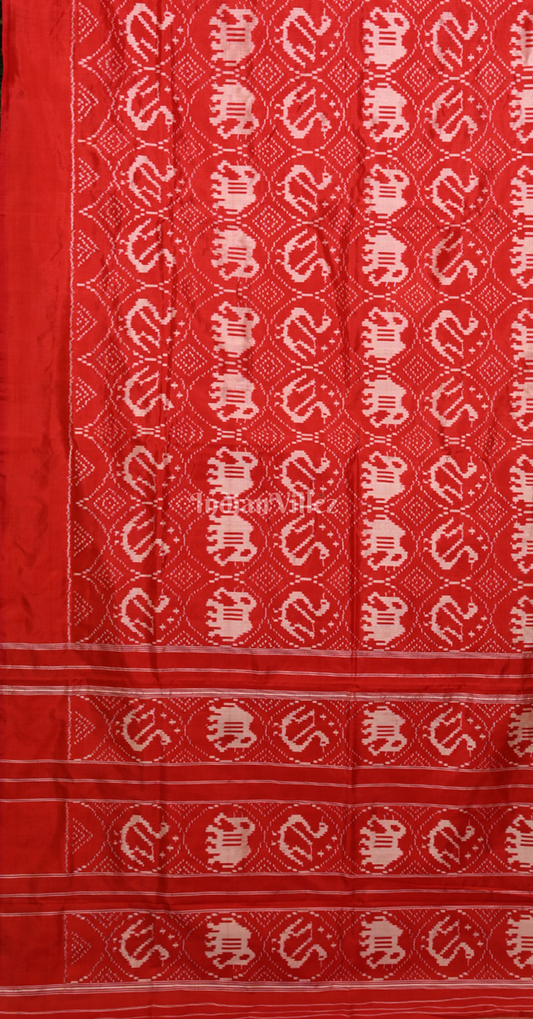 Exclusive Red Pochampally Ikat Silk Saree
