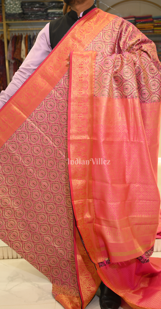 Multicolor Bridal Kanjivaram Silk Saree