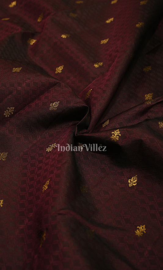 Coffee Brown Brocade Pure Kanjivaram Silk Saree