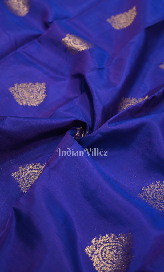 Blue parrot Green Zari woven Pure Kanjivaram Silk Saree