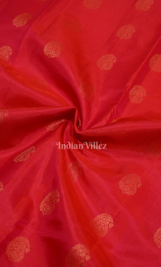 Classic Bridal Red Brocade Pure Kanjivaram Silk Saree