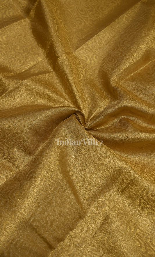 Golden Brocade Pure Kanjivaram Tissue Silk Saree