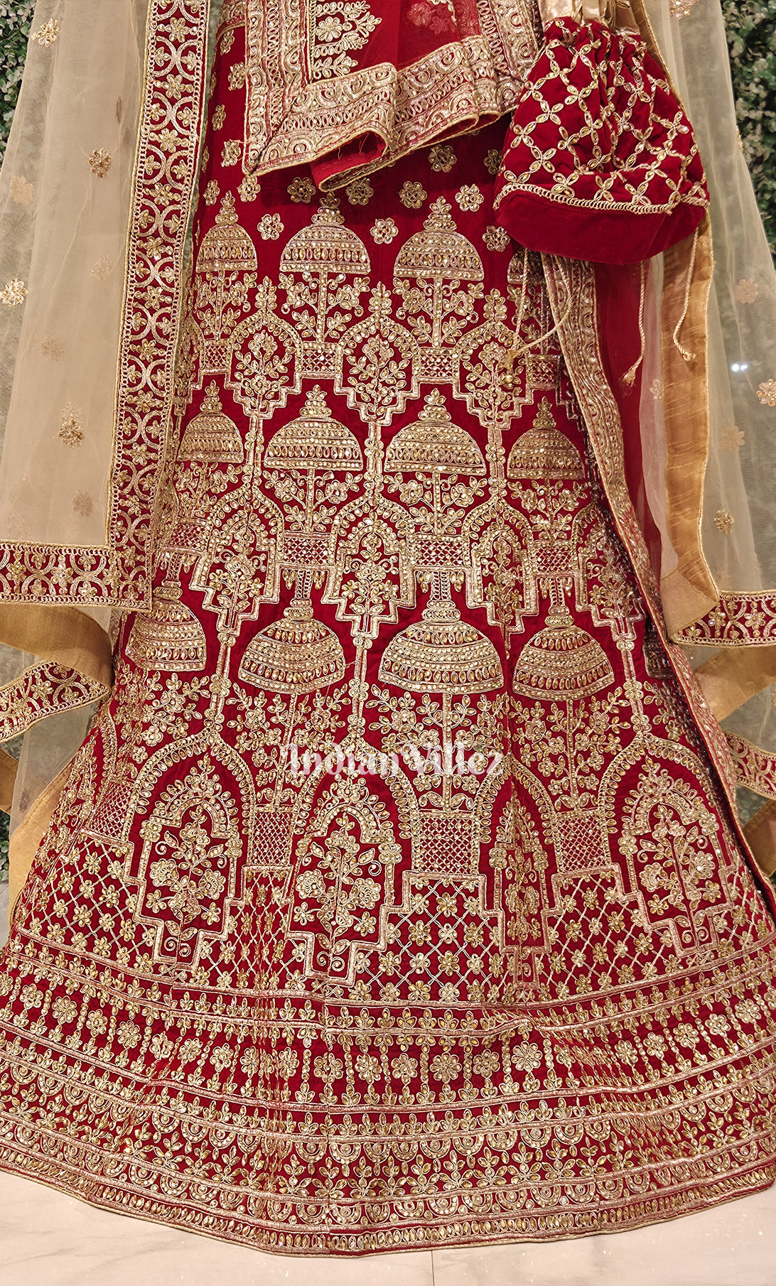 Exlusive Designer Red Gota Patti & Zardosi Lehenga Choli With Dupatta