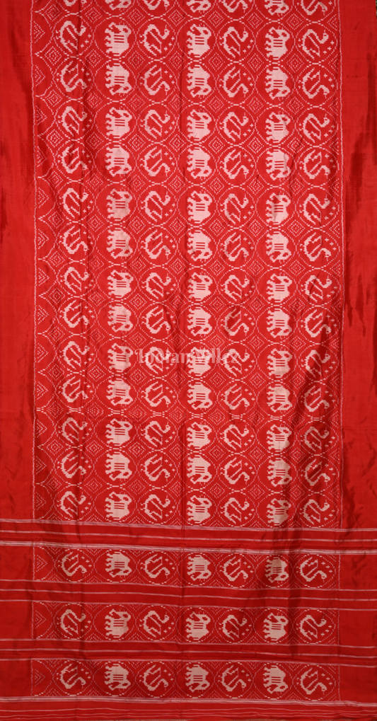 Exclusive Red Pochampally Ikat Silk Saree