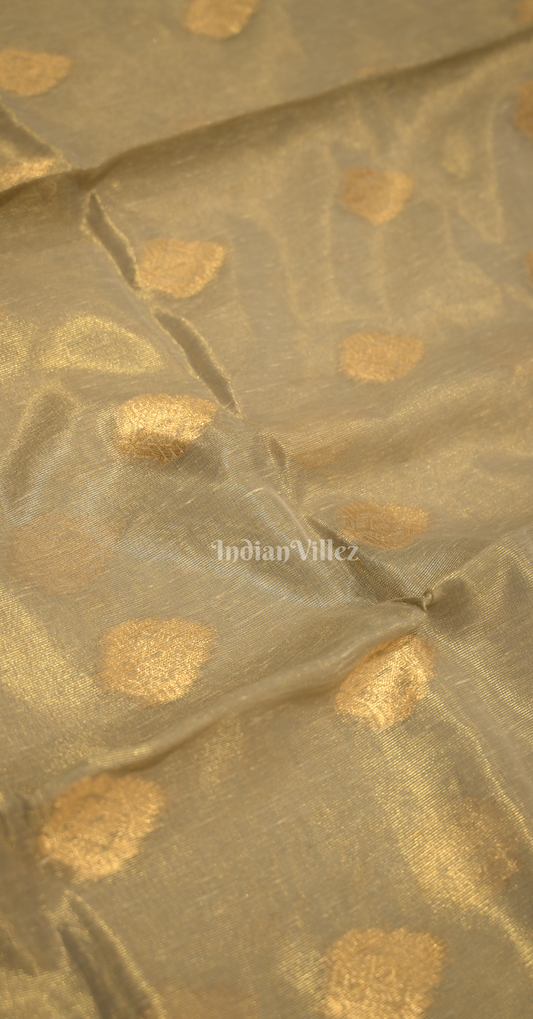 Off White Kora Tissue Saree With Paithani Pallu