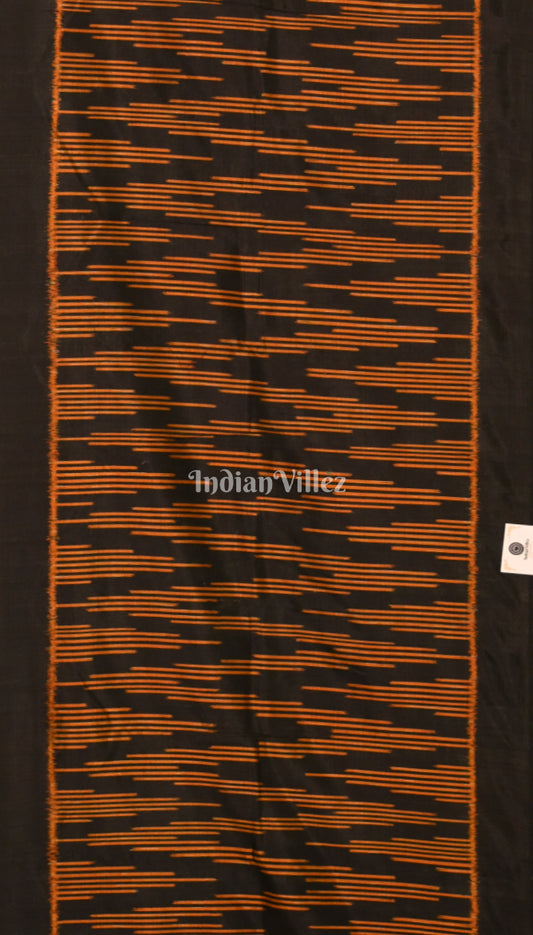 Black Brown Odisha Ikat Pure Sambalpuri Silk Stole