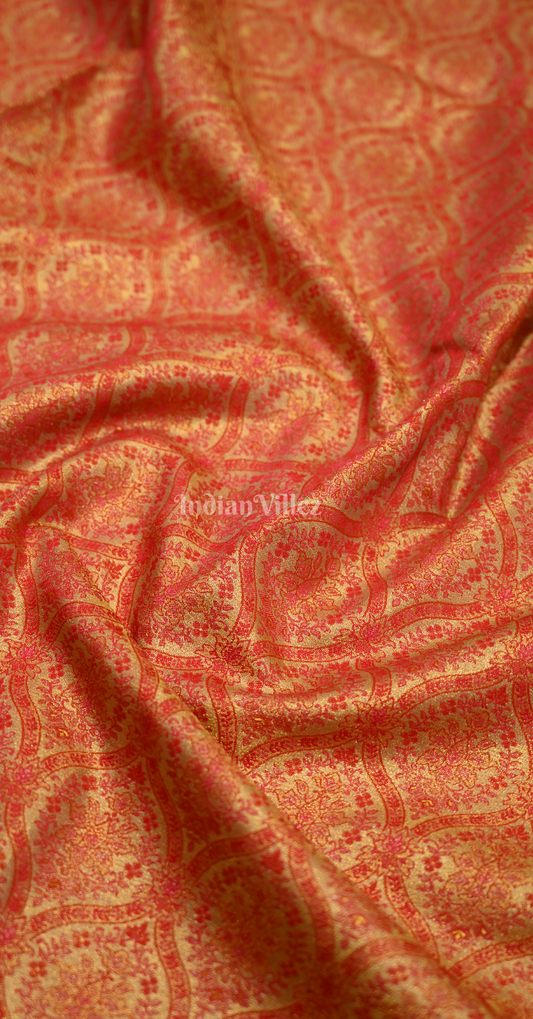 Red Golden Bridal Kanjivaram Silk Saree