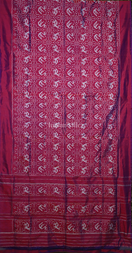 Exclusive Magenta Pink Pochampally Ikat Silk Saree