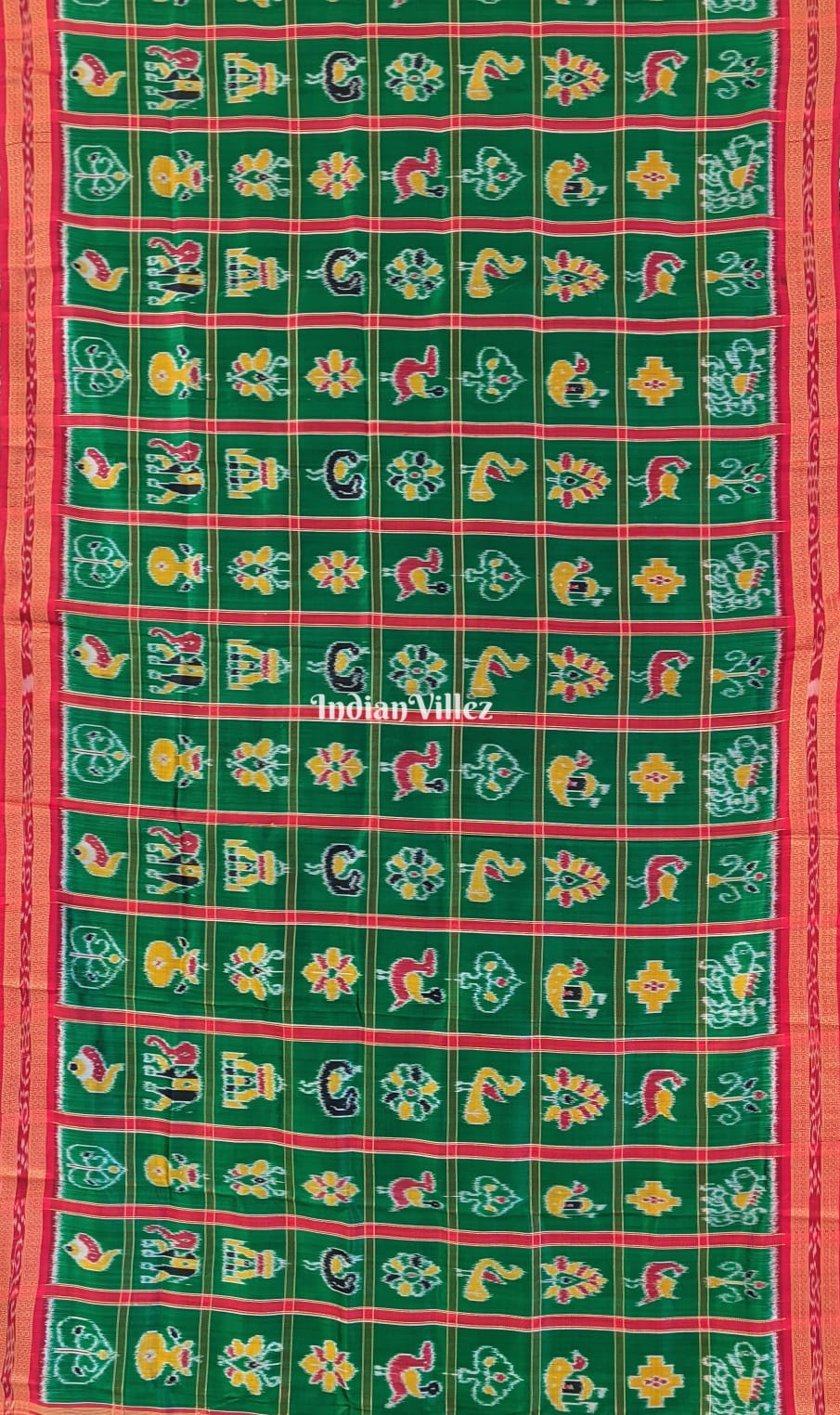 Green Nabakothi Khandua Silk Saree