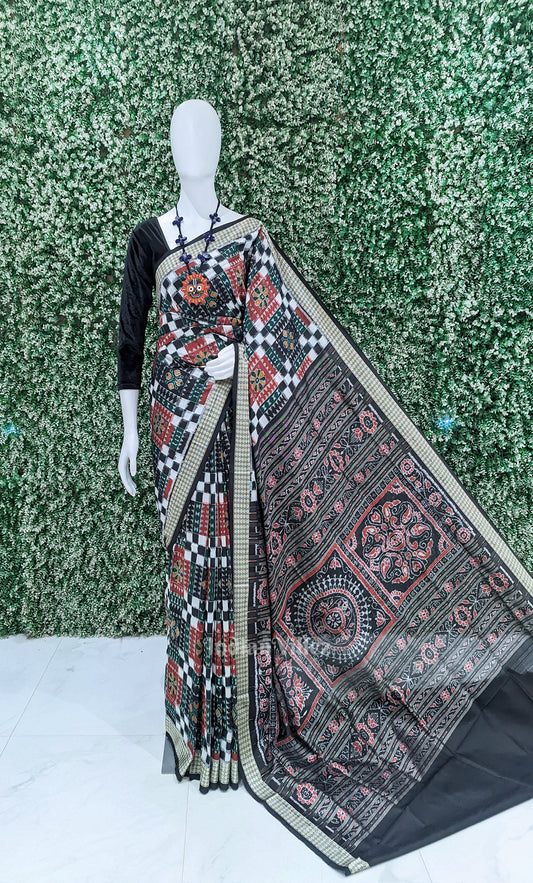 Multicolour utkal lakshmi Odisha Ikat Sambalpuri Silk Saree