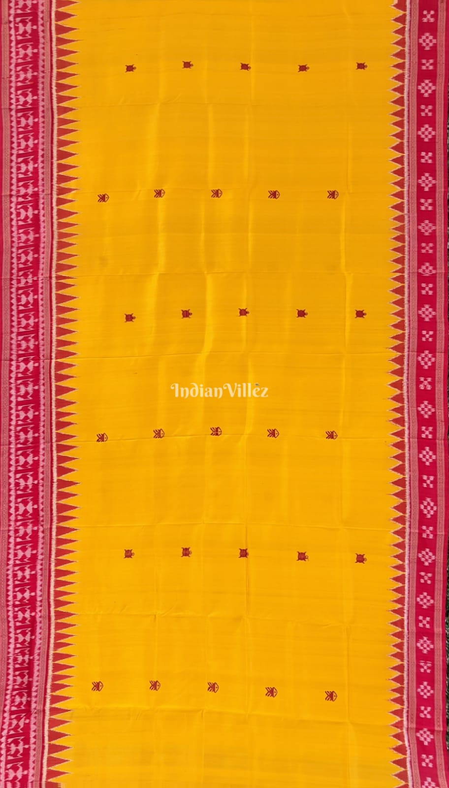 Yellow Habaspuri Dolabedi Khandua Silk Saree