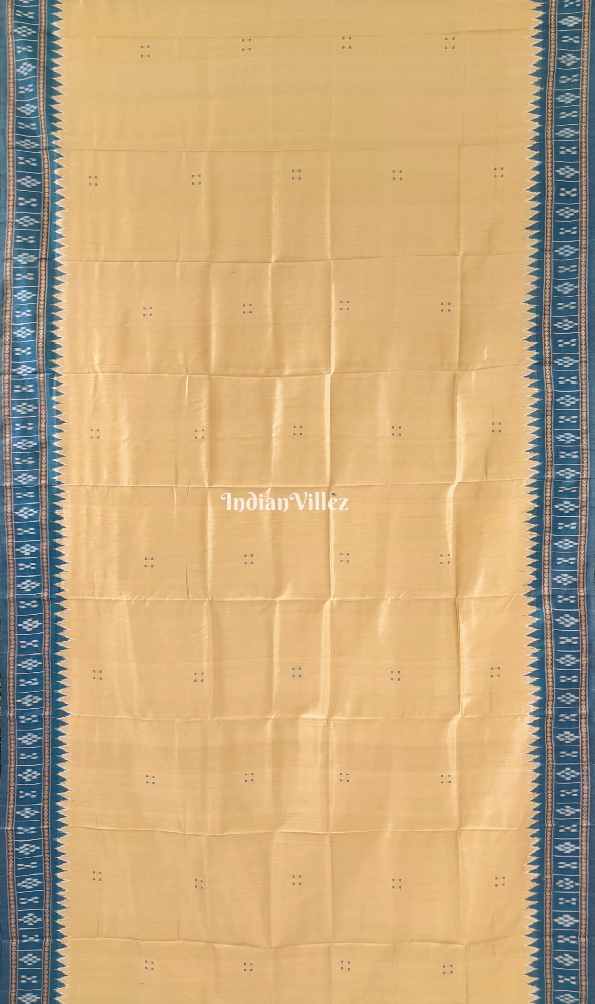 Off-White Border Pasapali Khandua Silk Saree