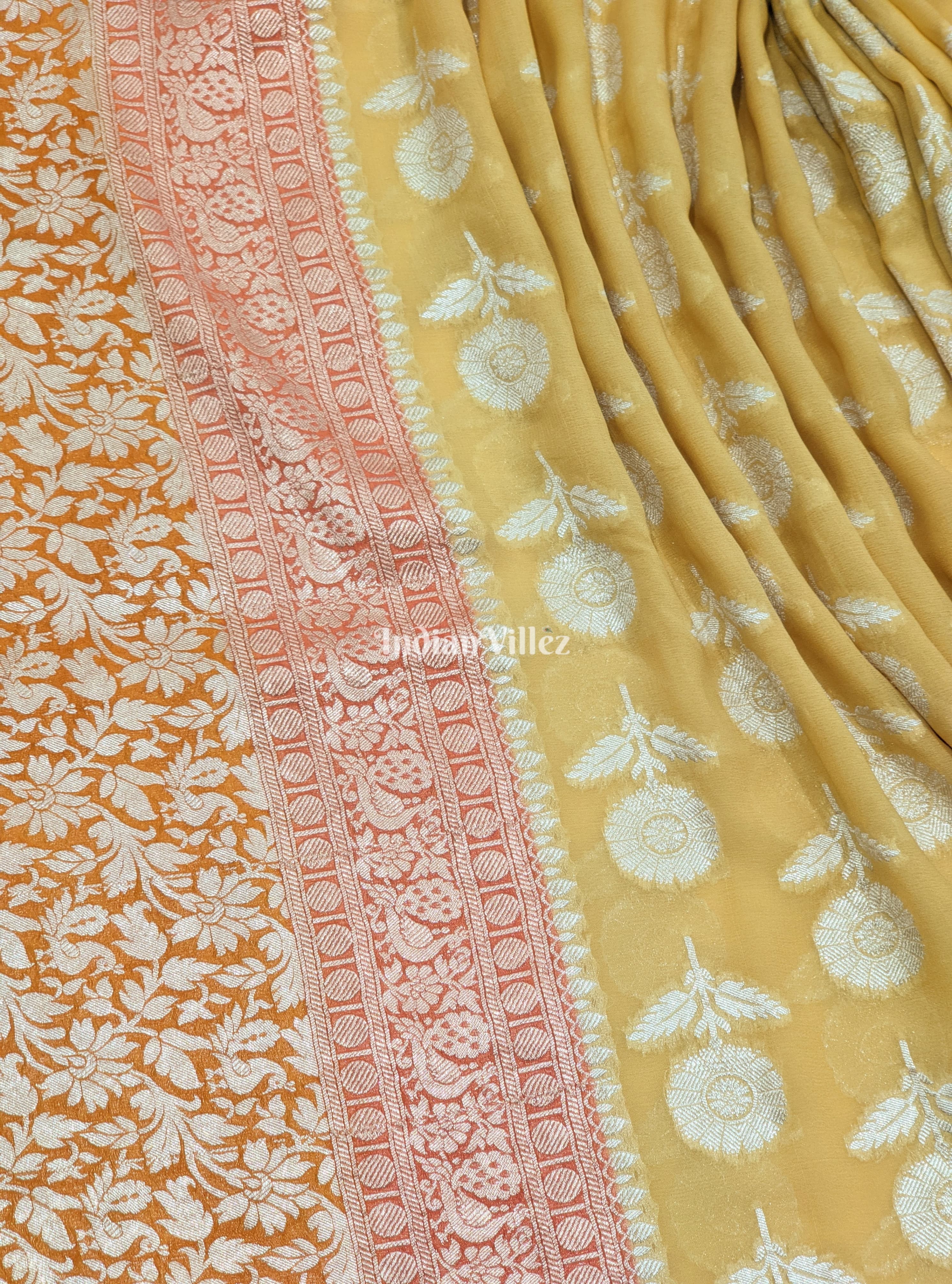 Sandal Color Banarasi Khaddi Georgette Saree