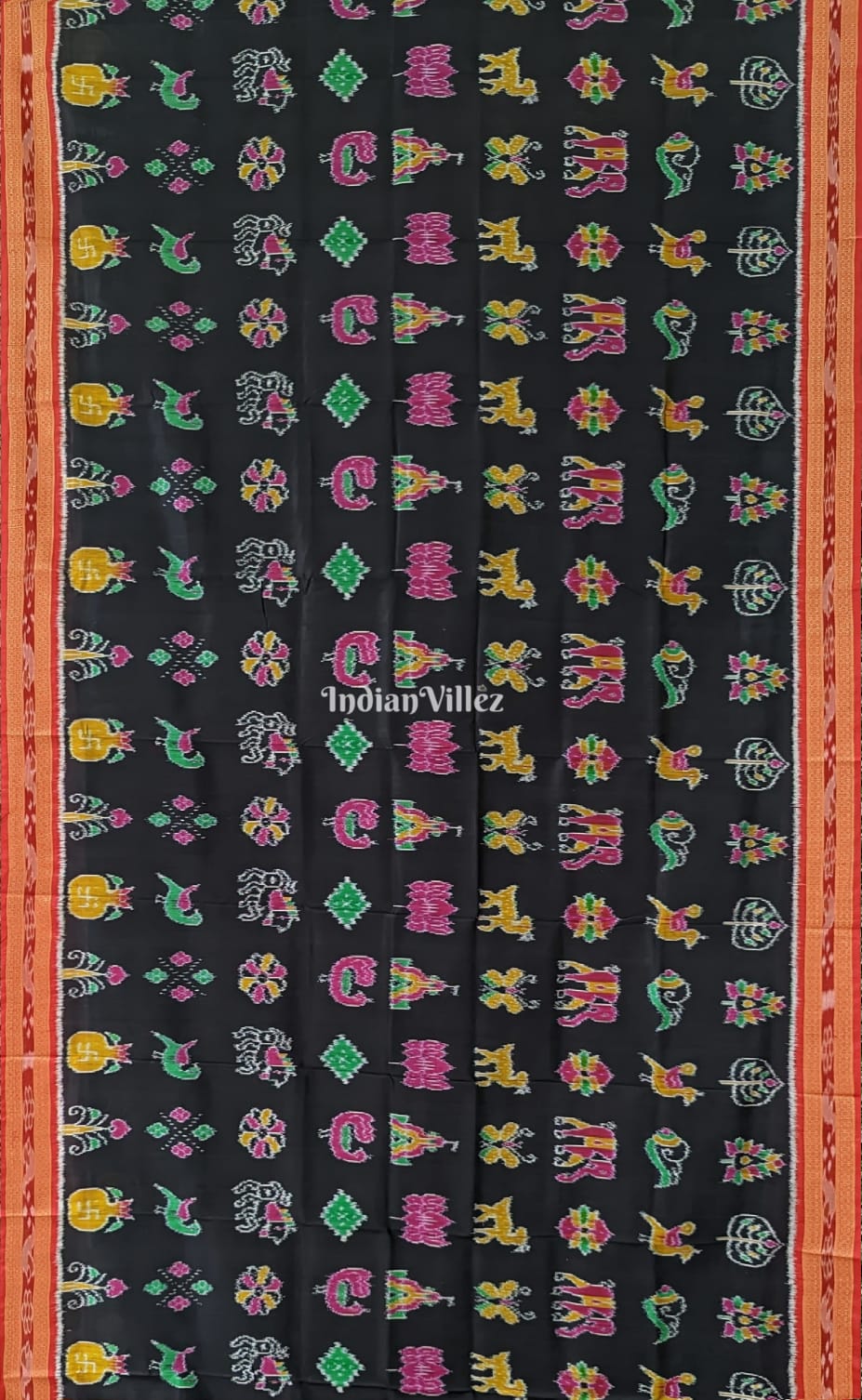 Black Nabarangi Nabakothi Khandua Silk Saree