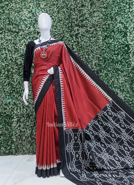 Exclusive Red Black Contemporary Designer Saree