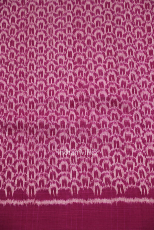 Magenta Pink Sambalpuri Odisha Ikat Cotton Fabric