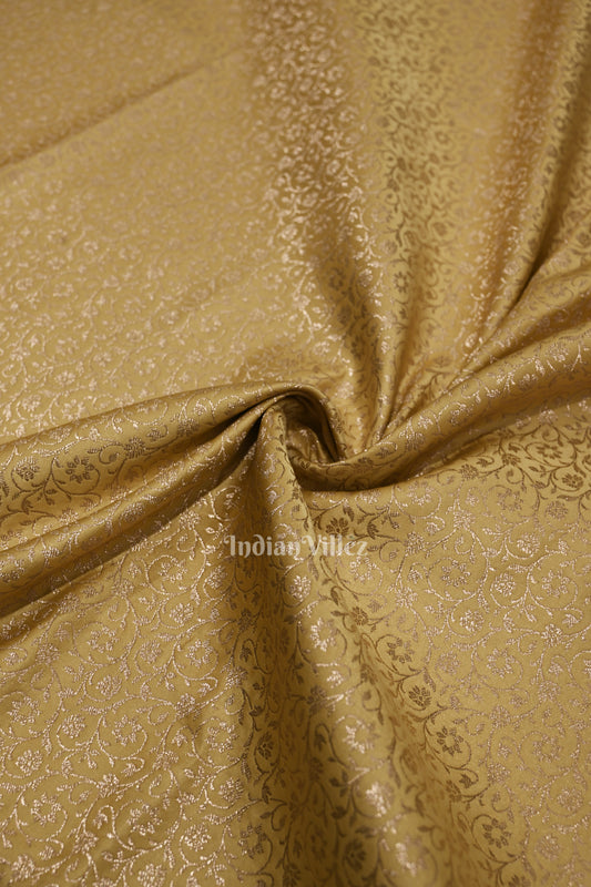 Aunthentic Beige Pure Meenakari Mashru Satin Silk Banarasi Saree