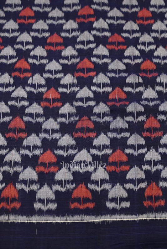 Blue Sambalpuri Odisha Ikat Cotton Fabric