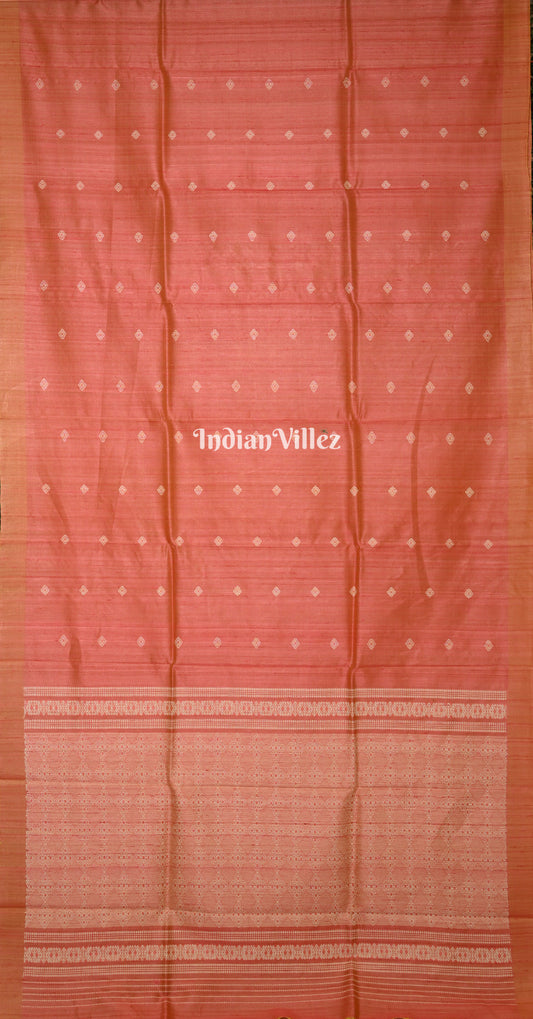 Rust Orange Gopalpur Tussar Silk Saree