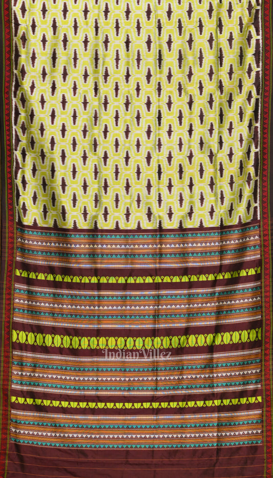 Pista Green Dongria Border with Dongaria Anchal Contemporary Silk Saree