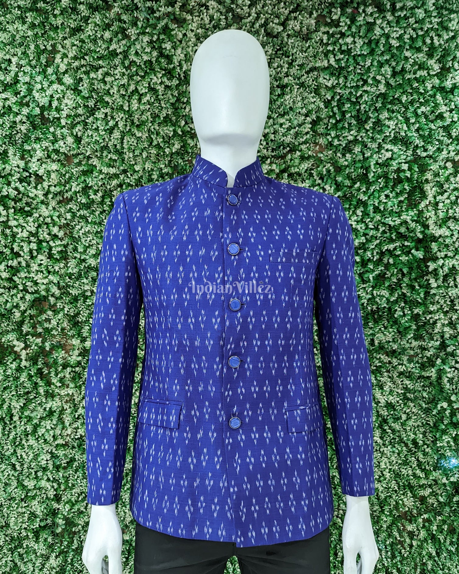Blue Jodhpuri bandhgala Odisha Ikat Men's Casual Blazer – IndianVillèz
