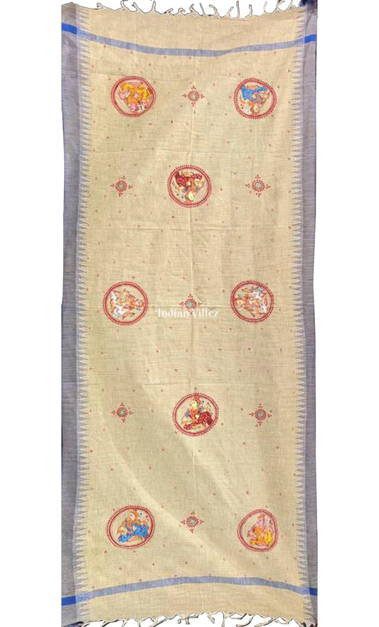Nartaki Patachitra Tussar Dupatta