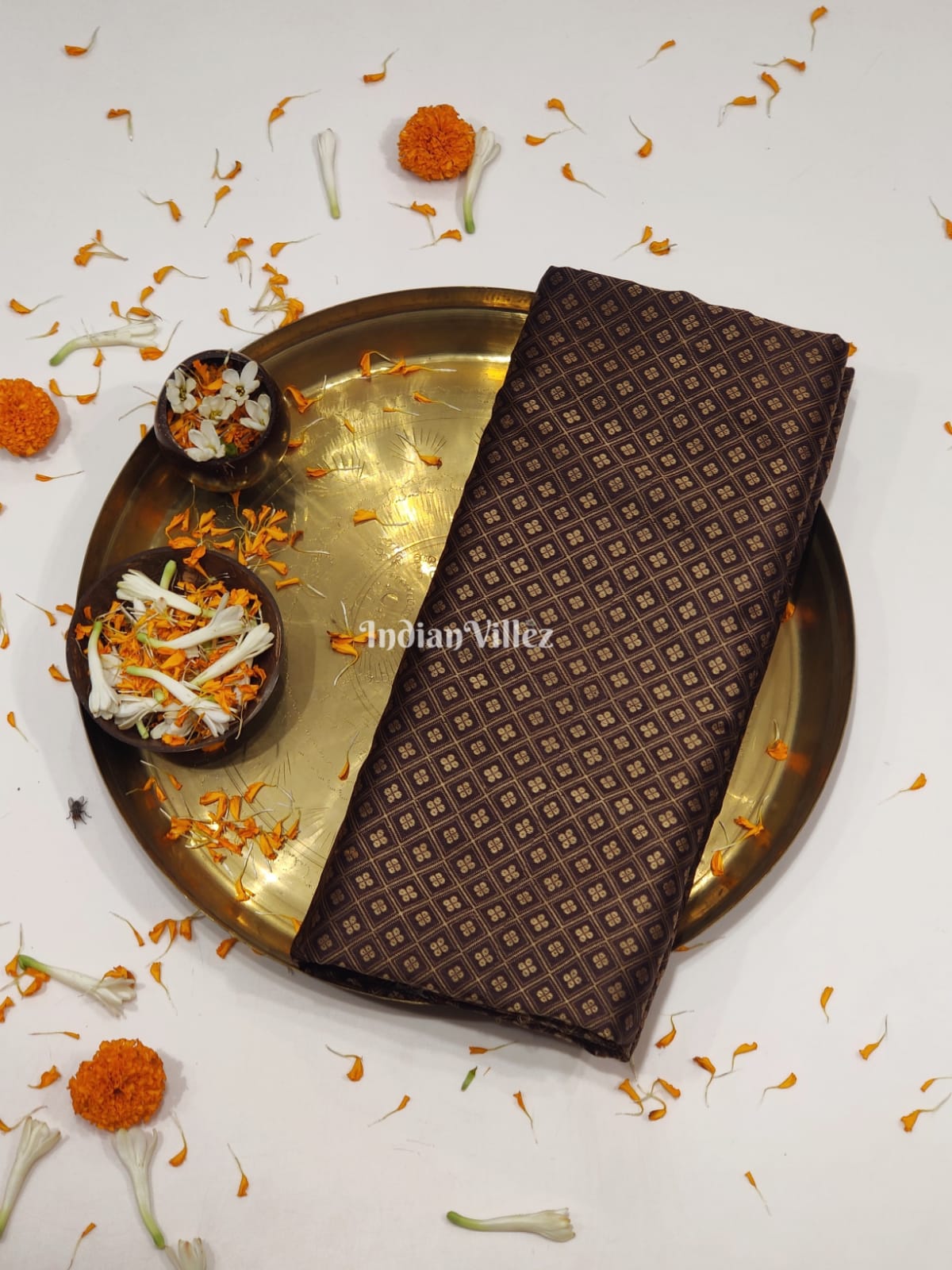 Coffee Kalyani Bomkai Exclusive Designer Sambalpuri Silk Saree
