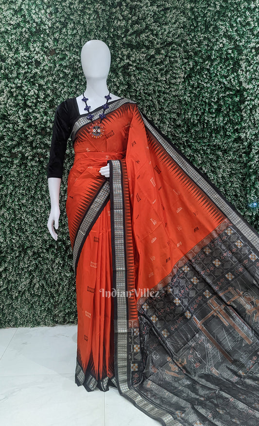 Odisha State Award Winning Bomkai Sambalpuri Silk Saree with Tantasala Anchal