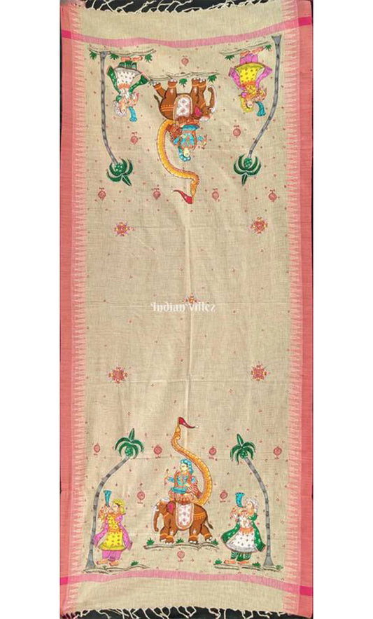 Odisha Patachitra Tussar Dupatta