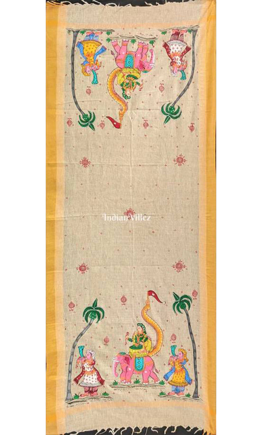 Odisha Patachitra Art Tussar Dupatta