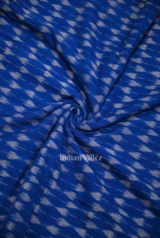 Blue Sambalpuri Odisha Ikat Cotton Fabric