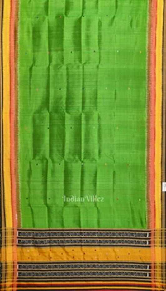 Green Kathiphera Pure Odisha Handloom Silk Dupatta