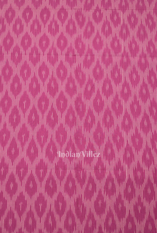 Magenta Pink Pochampally Ikat Cotton Fabric