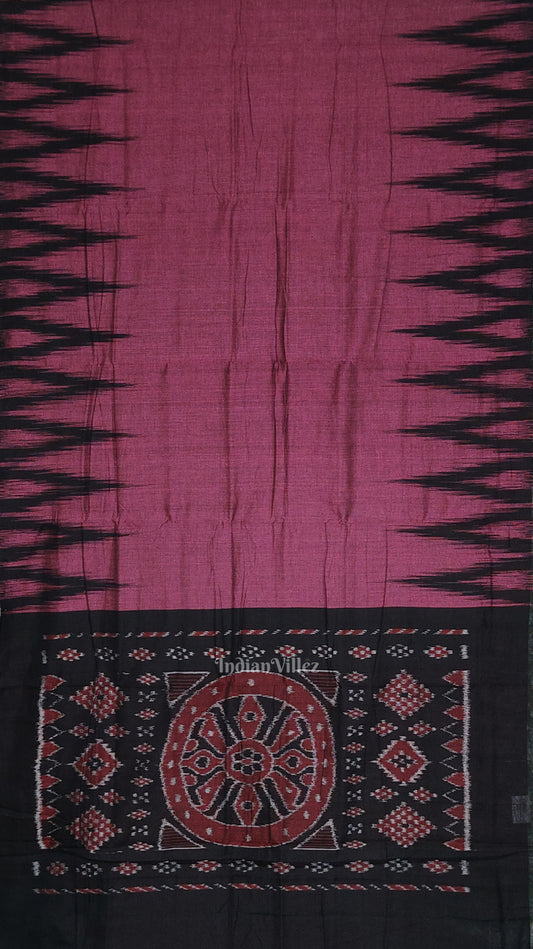 Purple Black Kargil Kumbha Maniabandha Cotton Saree